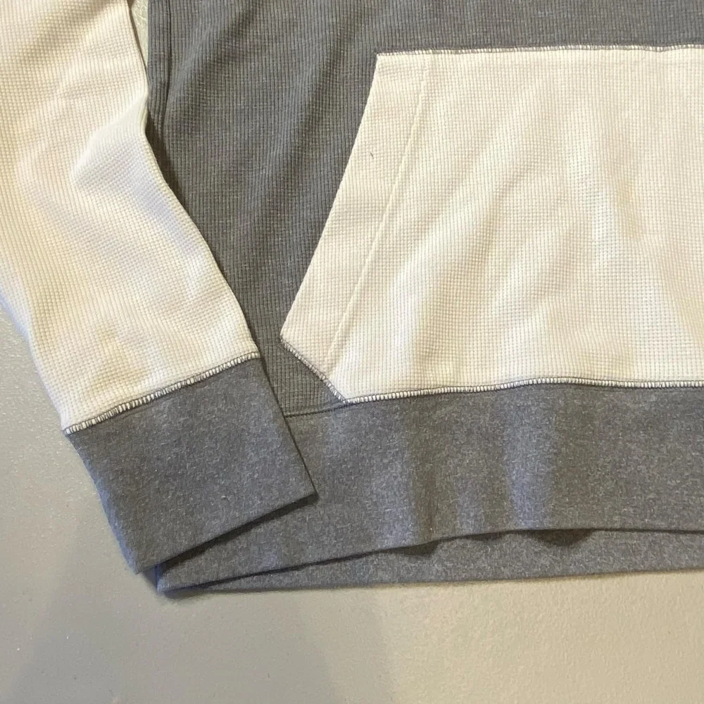 Banana Republic Two-Tone Gray White Colorblock Hoodie Hooded Sweatshirt Men's S